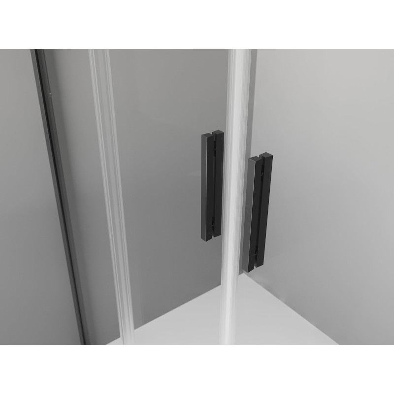 Mexen Exo-S Duo 3S 3-wall sliding shower cabin 150 x 100 cm, transparent, black - 8152-150-100-70-00-3S
