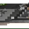 Mexen Matias 1.5-compartment granite sink with a drip tray and kitchen mixer tap Rita, Grey - 6502-71-670300-71