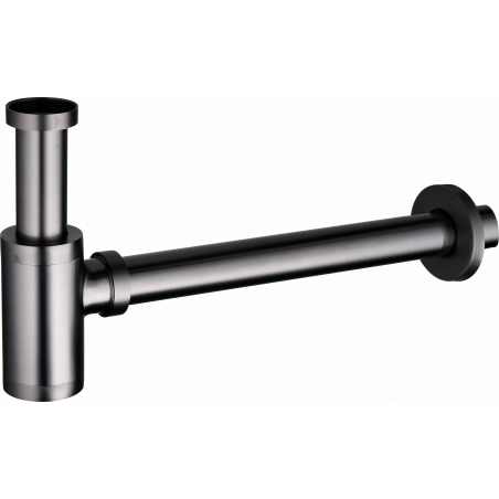 Mexen round semi-siphon for washbasin, brushed gun gray - 79950-66