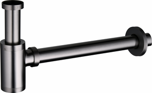 Mexen round semi-siphon for washbasin, brushed gun gray - 79950-66