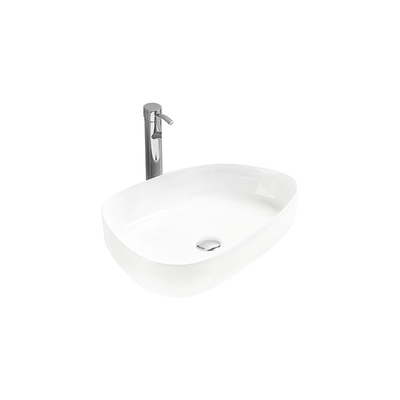 Mexen Chiara 54 x 39 cm countertop washbasin, white - 21585400