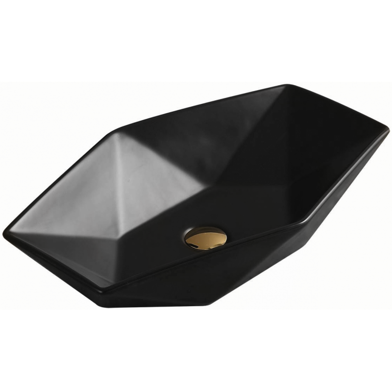 Mexen Elena countertop washbasin 63 x 41 cm, Black matt - 21476385