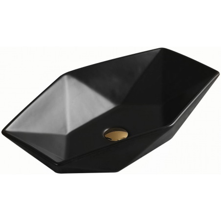 Mexen Elena countertop washbasin 63 x 41 cm, Black matt - 21476385
