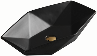 Mexen Elena countertop washbasin 63 x 41 cm, Black matt - 21476385