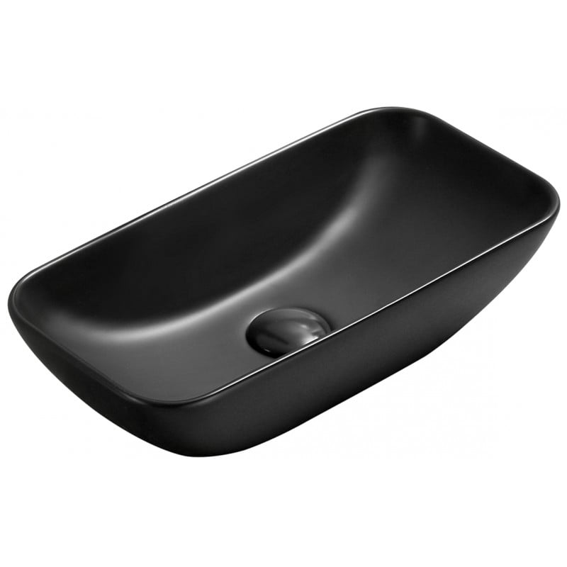 Mexen Klara countertop washbasin 46 x 23 cm, Black matt - 21564685