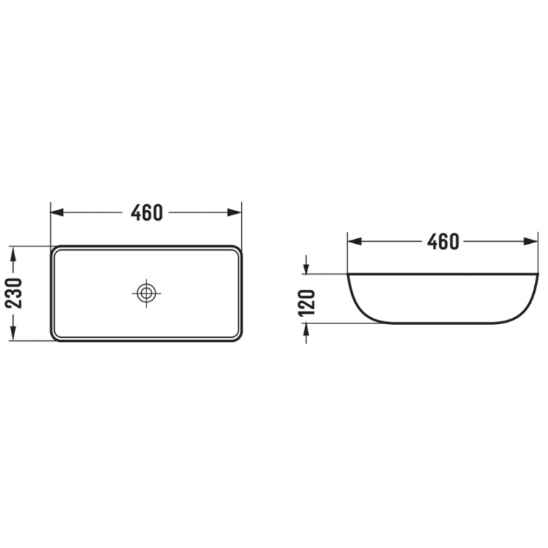 Mexen Klara countertop sink 46 x 23 cm, white - 21564600