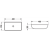 Mexen Klara countertop washbasin 46 x 23 cm, White - 21564600