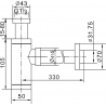 Mexen square washbasin trap, graphite - 79960-66