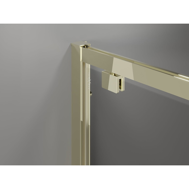 Mexen Exo-BR Duo 3S 3-sided swing shower cabin 90 x 100 cm, transparent, gold - 8182-090-100-50-00-3S