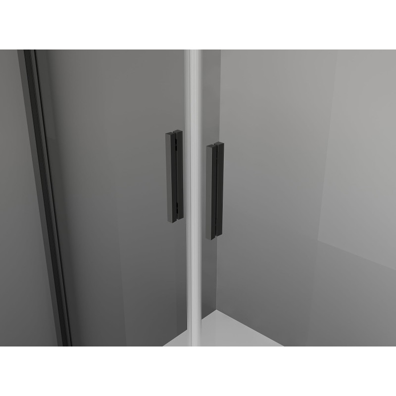 Mexen Exo-BR Duo 3S 3-wall hinged shower cabin 70 x 70 cm, transparent, black - 8182-070-070-70-00-3S