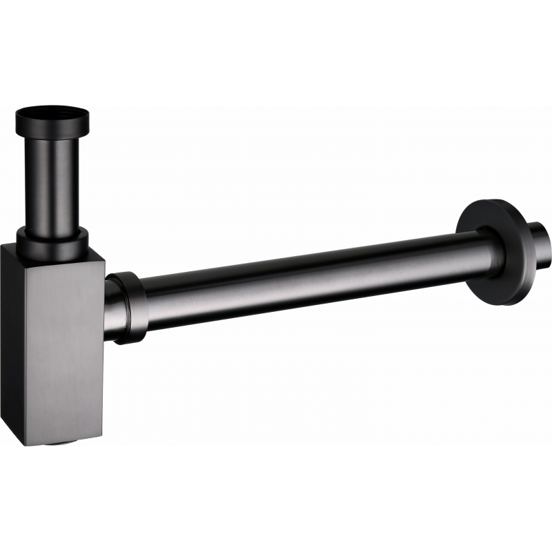 Mexen square washbasin trap, graphite - 79960-66