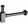 Mexen square washbasin semi-siphon, brushed gun gray - 79960-66