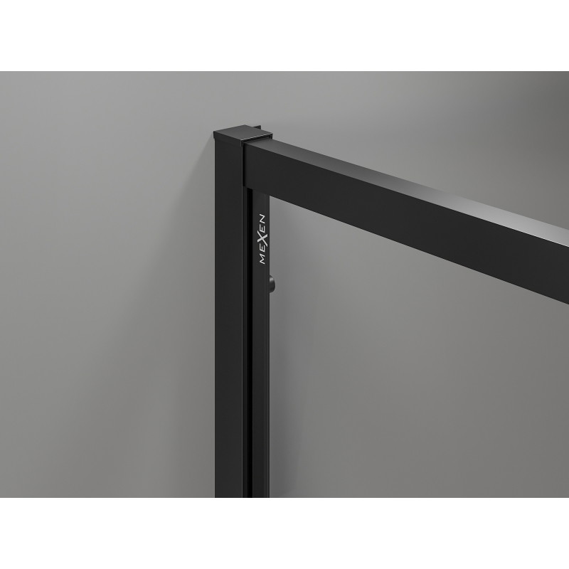Mexen Exo-S 3S 3-sided sliding shower cabin 135 x 90 cm, transparent, black - 8151-135-090-70-00-3S