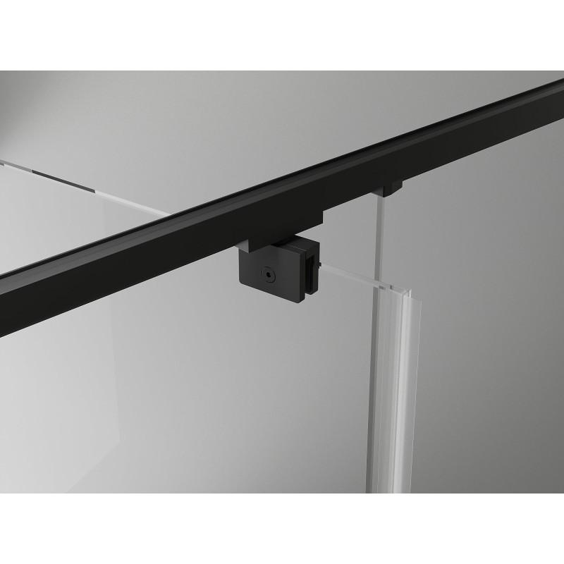 Mexen Exo-BR Duo 3S 3-wall shower cabin, pivot door, 70 x 90 cm, transparent, black - 8182-070-090-70-00-3S