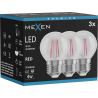 Mexen Vintis 3x LED Filament Bulb E27, G45, 4W, 55 lm, red - L156-E27-04XX-45x03