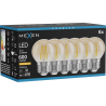 Mexen Vintis 6x LED Filament Bulb E27, G45, 6W, Warm - 2200K, 600 lm, amber - L156-E27-0622-50x06