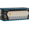 Mexen Vintis 10x LED Filament Bulb E27, G45, 6W, Warm - 2200K, 600 lm, amber - L156-E27-0622-50x10