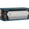 Mexen Vintis 10x LED Filament Bulb E27, G45, 6W, Warm - 2700K, 720 lm, clear - L156-E27-0627-00x10