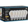Mexen Vintis 6x LED Filament Bulb E27, A60, 6W, Warm - 2200K, 720 lm, clear - L150-E27-0622-00x06