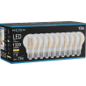 Mexen Vintis 10x LED filament bulb E27, A60, 10W, Warm - 2700K, 1320 lm, clear - L150-E27-1027-00x10