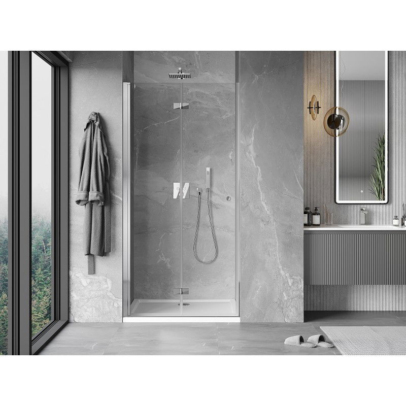 Mexen Mist-F Folding Shower Door Left 105 cm, transparent, chrome - 8A6-105-000-01-00-L