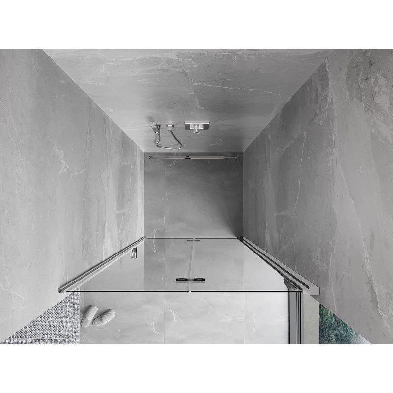 Mexen Mist-F folding shower door right 110 cm, transparent, chrome - 8A6-110-000-01-00-P