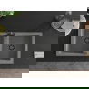 Mexen Mario 2-compartment granite sink with a kitchen mixer tap Rita, Grey - 6504-71-670300-70-B