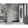 Mexen Mist-F folding shower door right 80 cm, transparent, gold - 8A6-080-000-50-00-P