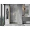 Mexen Mist-F 80 cm Left Folding Shower Door, Transparent, Brushed Gold - 8A6-080-000-55-00-L