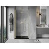 Mexen Mist-F foldable shower door left 90 cm, transparent, brushed gold - 8A6-090-000-55-00-L