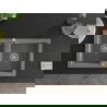 Mexen Mario 2-compartment granite sink with a kitchen mixer tap Rita, Grey - 6504-71-670300-71