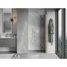 Mexen Mist-F folding shower door right 120 cm, transparent, brushed gold - 8A6-120-000-55-00-P
