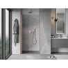 Mexen Mist-F folding shower door left 80 cm, transparent, brushed copper - 8A6-080-000-65-00-L