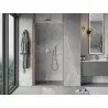 Mexen Mist-F folding shower door left 90 cm, transparent, brushed copper - 8A6-090-000-65-00-L