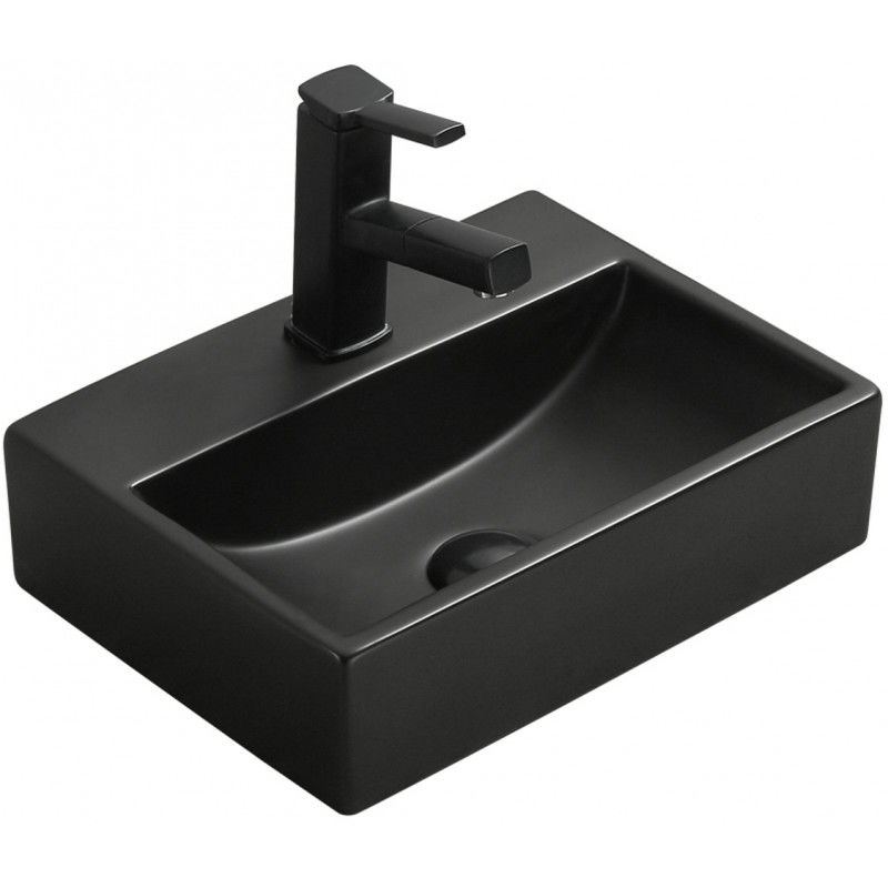 Mexen Mini countertop washbasin 40 x 30 cm, Black matt - 21094085