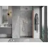 Mexen Mist-F folding shower door right 100 cm, transparent, brushed copper - 8A6-100-000-65-00-P
