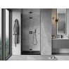 Mexen Mist-F left folding shower door 90 cm, transparent, black - 8A6-090-000-70-00-L