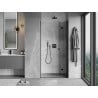 Mexen Mist-F folding shower door right 65 cm, transparent, black - 8A6-065-000-70-00-P