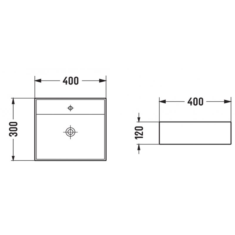 Mexen Mini countertop basin 40 x 30 cm, black matte - 21094085