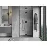 Mexen Mist-F folding shower door right 95 cm, transparent, black - 8A6-095-000-70-00-P