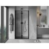Mexen Mist-F folding shower door left 60 cm, black frame, black - 8A6-060-000-70-70-L