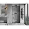 Mexen Mist-F folding shower door right 85 cm, black frame, black - 8A6-085-000-70-70-P