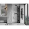 Mexen Mist-F folding shower door right 120 cm, black frame, black - 8A6-120-000-70-70-P
