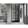 Mexen Mist-F folding shower door right 85 cm, black grid, black - 8A6-085-000-70-77-P