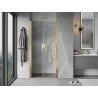 Mexen Mist 80 cm Hinged Shower Door, Transparent, Gold - 8A7-080-000-50-00