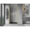Mexen Mist 100 cm Hinged Shower Door, Transparent, Brushed Gold - 8A7-100-000-55-00