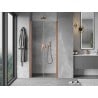 Mexen Mist 75 cm Hinged Shower Door, Transparent, Brushed Copper - 8A7-075-000-65-00