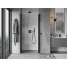 Mexen Mist shower door hinged 70 cm, transparent, black - 8A7-070-000-70-00