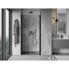 Mexen Mist pivot shower door 90 cm, transparent, black - 8A7-090-000-70-00
