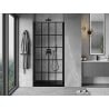 Mexen Mist 100 cm Pivot Shower Door, Black Grid, Black - 8A7-100-000-70-77